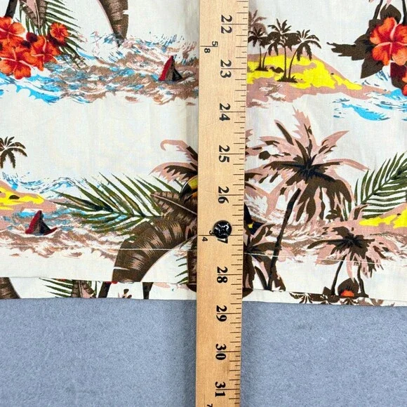 Barefoot In Paradise Shirt Adult Medium Floral Toucan Hawaiian Camp Tropical Men - Picture 6 of 12
